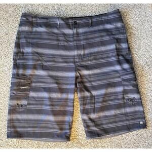 Ocean Current Mens Size 40 Outdoor Shorts Gray Black Casual Mens Board Shorts